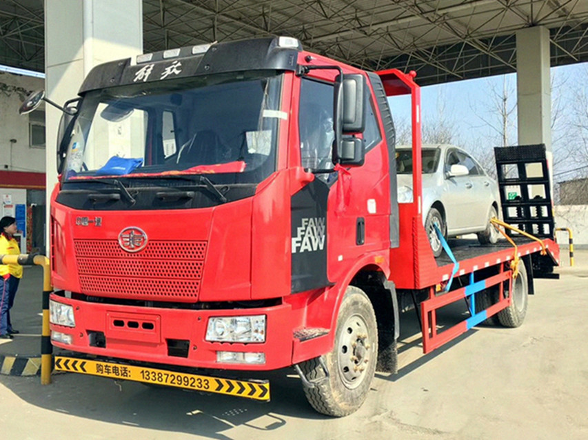 【國六京環】解放J6平板運輸車